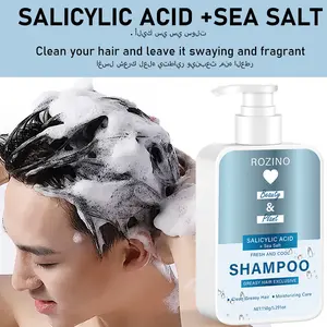ROZINO Salicylic Acid + Sea Salt Hair Shampoo - Deep Nourishing Formula for Dry & Damaged Hair - Fresh & Cool Experience - Cream Type - 150g