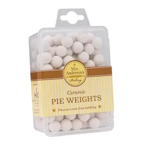 Mrs. Anderson's Baking Ceramic Pie Crust Weights, 135 Count, Natural Stoneware, For Blind Baking Pie Crusts And Tart Shells With Even Baking Results