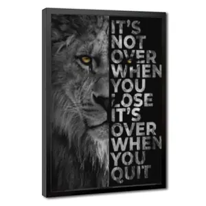 Lion Motivational Wall Art Poster Modern Canvas Print Inspirational Quote Decor Bold Animal Wall Decor for Living Room Bedroom Office School Aesthetic Room Decor Trendy Home Decoration Leadership Wall Art Mother Day Gift