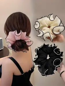 Elegant Pleated Hair Tie Set, 4-Pack High-Quality Bow Hair Accessories, Stylish Ponytail Holder for All Occasions, Ponytail Hairstyle Elastic Hair Accessory