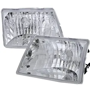 1998-2000 Ranger Factory Style Crystal Headlights (Chrome Housing/Clear Lens)