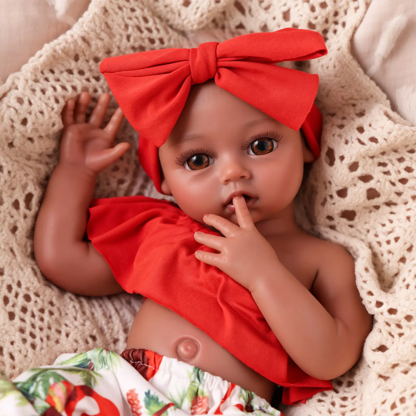 #tiktokshopbacktoschool#schochic BABESIDE Lifelike Realistic Full Silicone Baby Doll Girl 12/16 Inch Reborn Doll with Painted Hair Perfect Companion for Children Parents & Collectors,Christmas Gifts