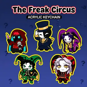 The Freak Circus Inspired Acrylic Keychain, Doctor, Jester, Ticket Taker, Pierrot & Harlequin keychain