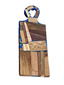 Handcrafted Epoxy & Wood Mosaic Serving Board
