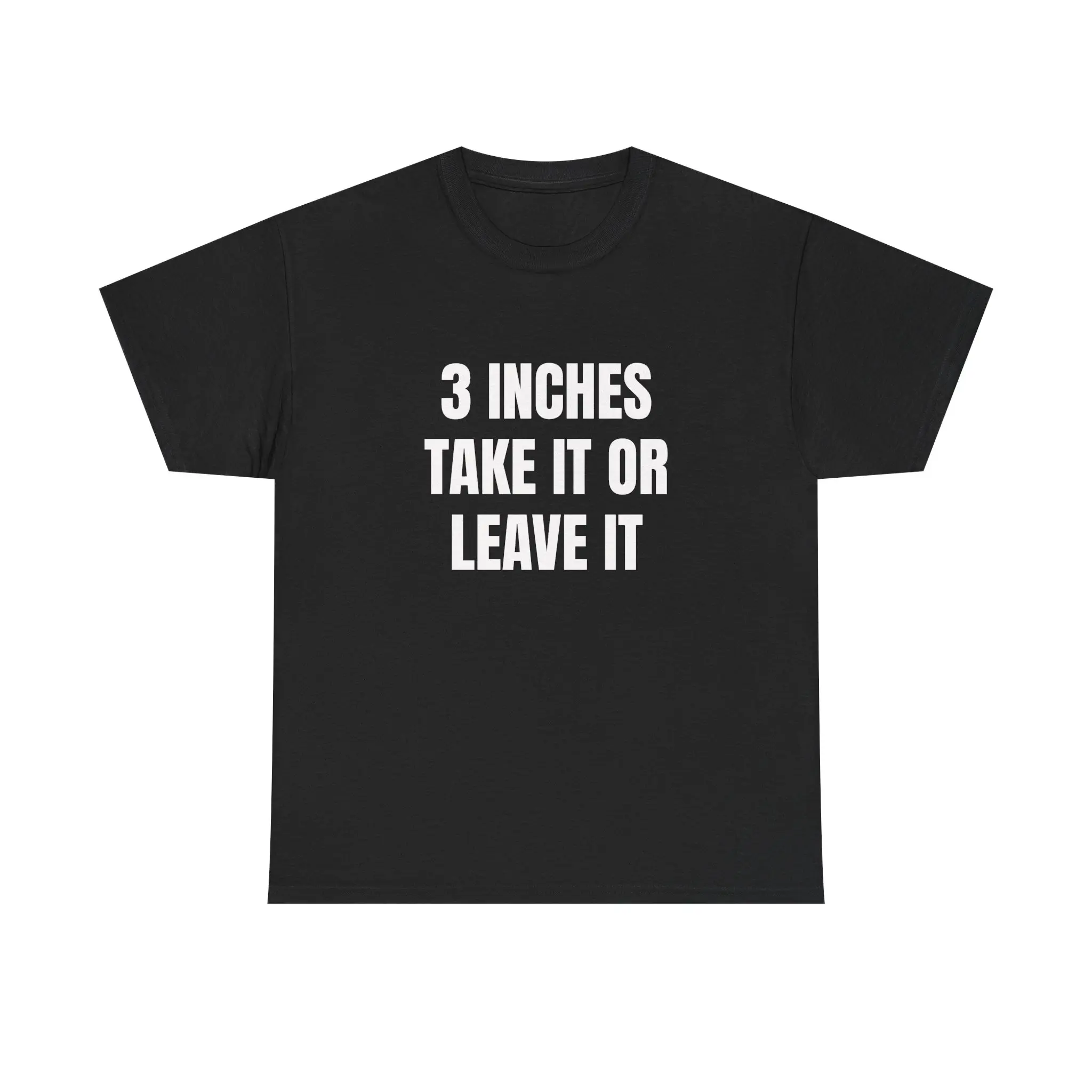 3 Inches Take It Or Leave It Shirt Funny Offensive Tee Viral TikTok Shirt Dirty Humor Graphic Tee Bold Joke Shirt Party Shirt Gag Gift