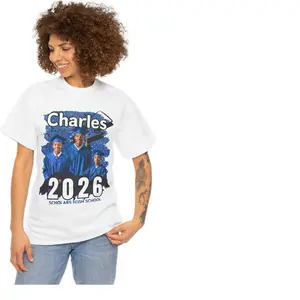 Personalized Charles Senior 2026 Photo Shirt, Custom Graduate Collage Tee with Name Pictures, High School Graduation Gift, Proud Family Grad Top