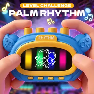 Portable crab-shaped rhythm game machine, luminous music hand-held toys, interactive games, suitable for infants and children, ideal birthday gift.