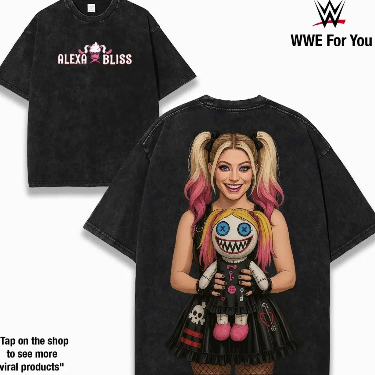 Alexa Bliss Goddess Era Evolution Graphic Tee Men Top Shirt Wash 230gsm Cotton – From NXT Rise to Multi-Time Women’s Champion, Mind Games Mastery, Dark Persona Shift & Crowd-Favorite Charisma Defining Her WWE Legacy 0GM