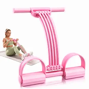 Upgraded 8-Tube 3-in-1 Pedal Resistance Band, Detachable Elastic Pull Rope for Full-Body Workout Home Gym Yoga & Abs, Non-Slip Foot Pedals with Comfortable Ergonomic Foam Handle Fitness Equipment