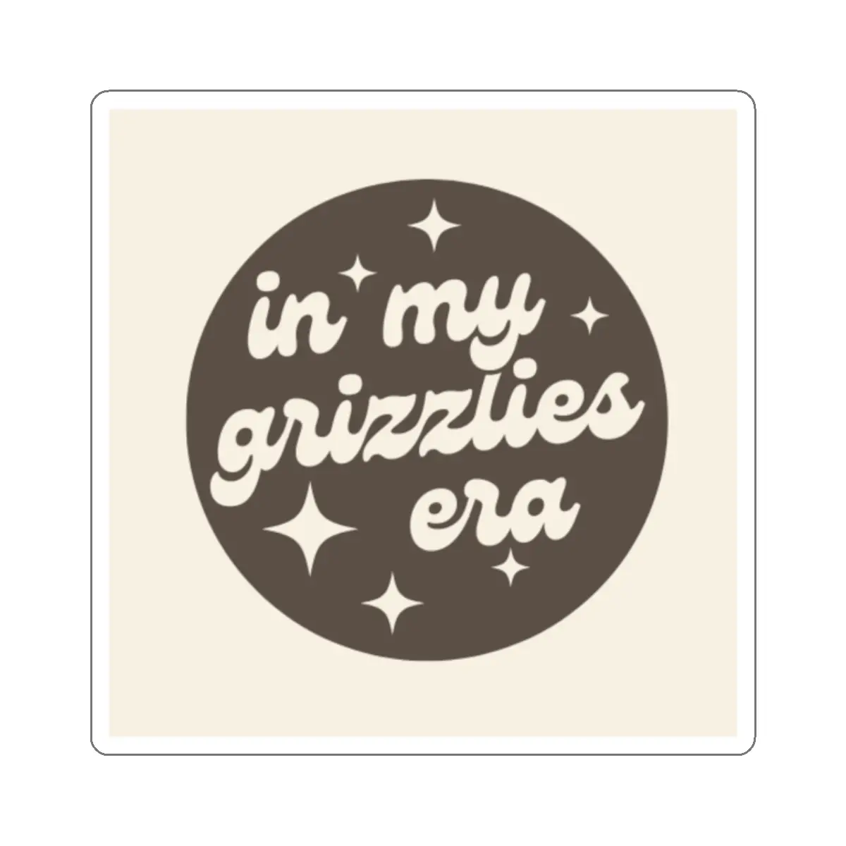 Retro Oakland Grizzlies Stickers, In My Grizzlies Era, Simple Yet Stylish, laptops, water bottles, computers, windows
