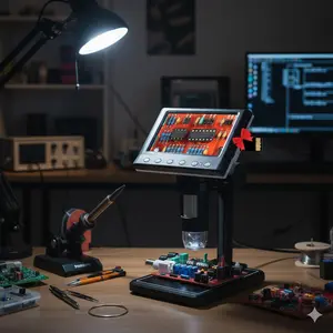 High-Definition 1000X Wireless Digital Microscope, Portable Metal Body for Circuit Board Repair, Coin Inspection, and Scientific Research