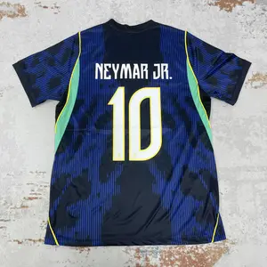 10# Neymar JR 2026 Brazil National Team Away Short Sleeve Soccer Jersey Quick-Dry