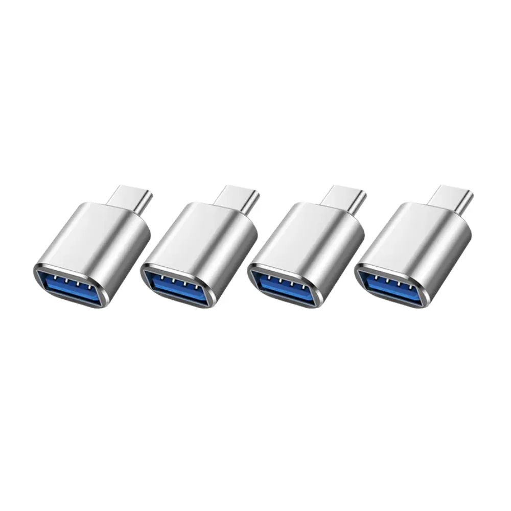 USB-A to USB-C Adapter (4PCS), USB Female to USB-C Male OTG Type C Converter for Apple Watch, iPhone, iPad, Car, Samsung