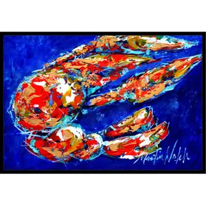 212 MAIN Carolines Treasures 18x27 in. Craw Momma Crawfish Decorative Rug Mat - Indoor/Outdoor Use, Rubber Grip