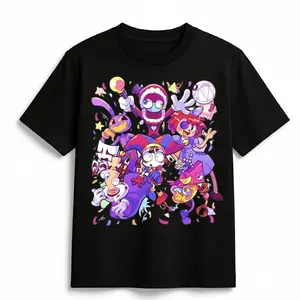 The Amazing Digital Circus T-Shirt | TADC Cartoon Characters Graphic Tee | Colorful Circus Theme Shirt | Unisex Casual Streetwear | Digital Circus Fan Gift