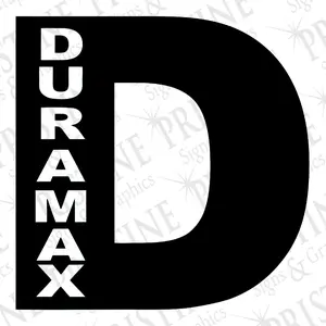 Duramax D Vinyl Decal by Pristine Graphics
