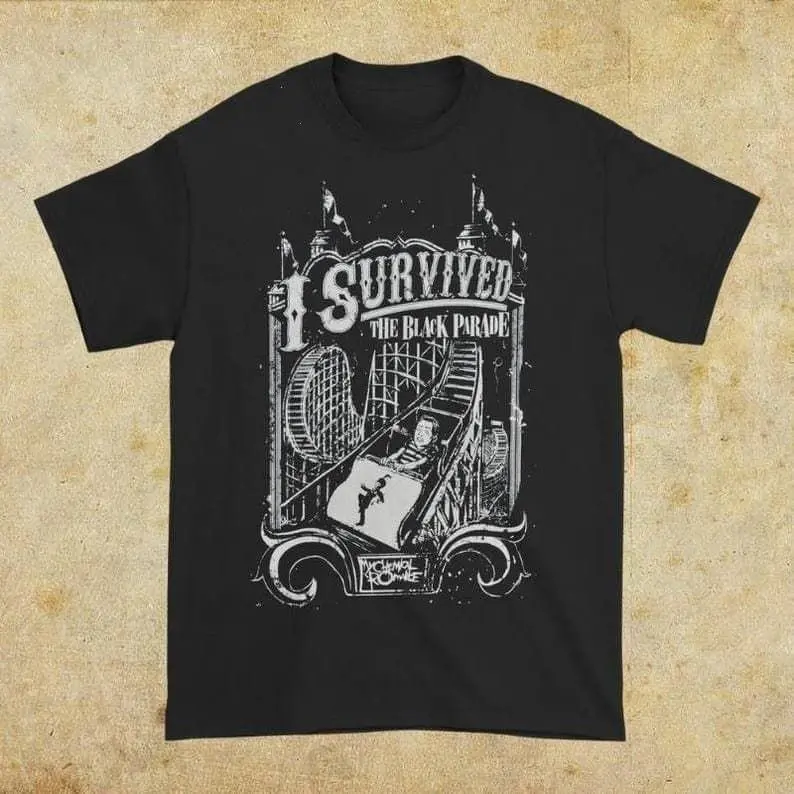 Vintage 90s MY CHEMICAL ROMANCE I Survive T-shirt Bootleg Unisex Tee