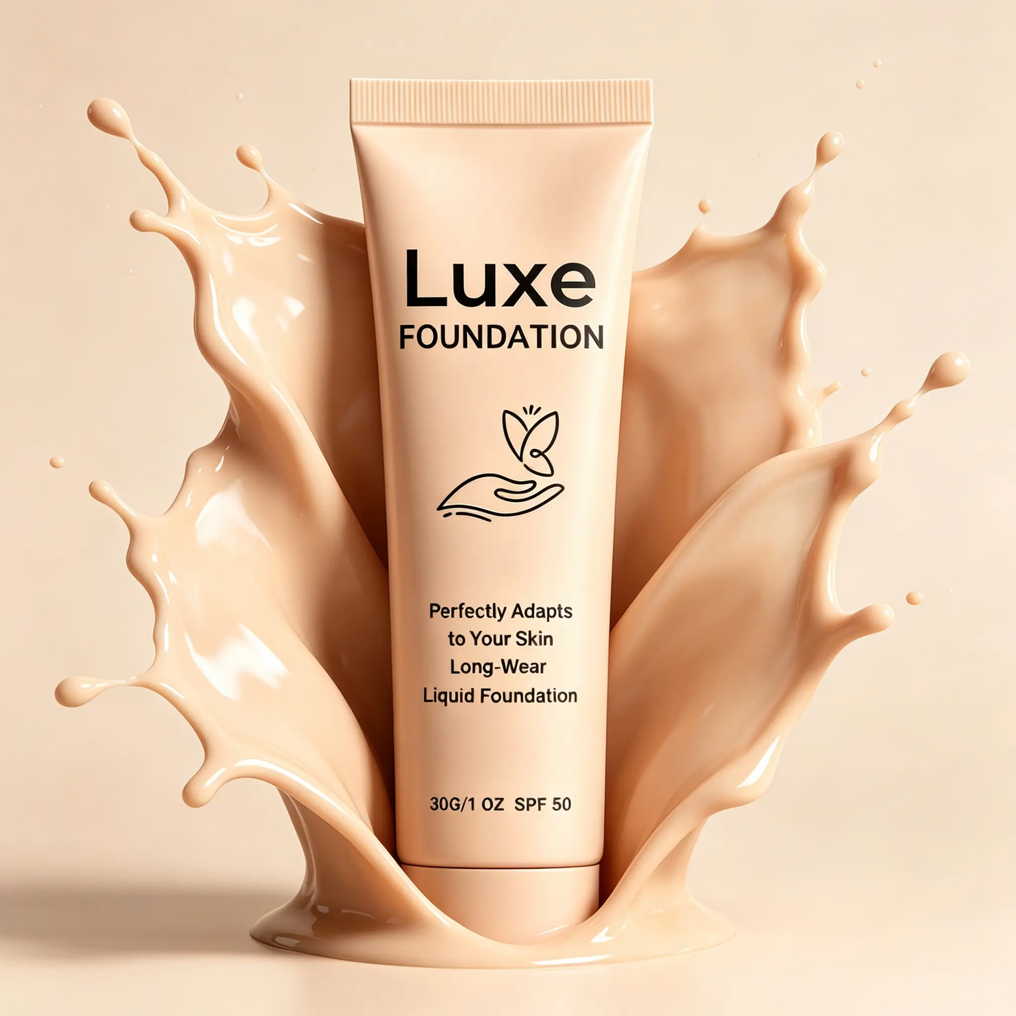 Women's Luxe Color Matching Concealer & Foundation - 12-Hour Wear, Lightweight, Buildable Coverage, Natural Dewy Finish, Radiant, Even Skin Tone, Alcohol-Free, Tube Container, All Skin Types, Light to Medium back to school