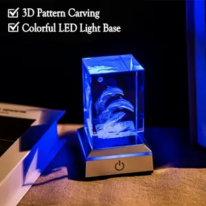 3D Laser Etched Crystal Dolphin Gifts for Women Men,Dolphin Decor Glass Figurines Statue Stuff for Room Decorations Birthday for Lovers Keepsake Paperweight