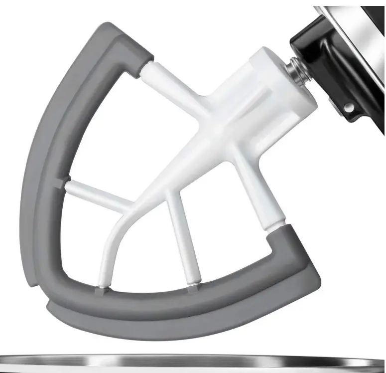 Flex Edge Beater for KitchenAid,Mixer Attachement Compatible With KitchenAid,Mixer Accessory,Fits Tilt-Head Stand Mixer Bowls For 4.5-5 Quart Bowls,Beater With Silicone Edges,Grey