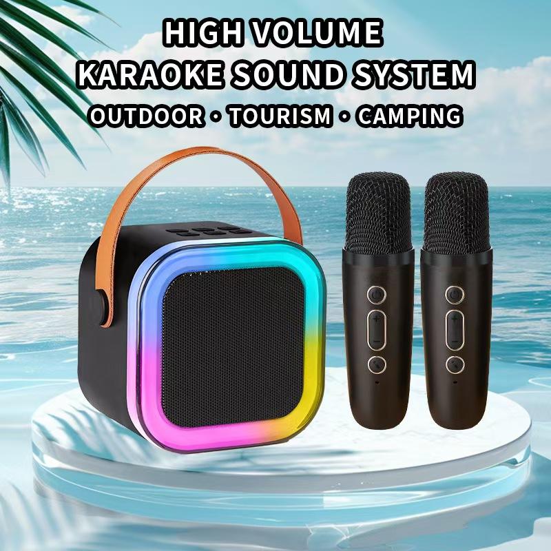NEW Hot K12 Bluetooth Speaker Portable Home Cute Karaoke Mini Wireless Audio with Microphone K Song Family Singing Machine
