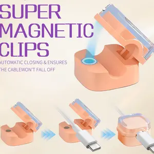 Magnetic Cable Clips 6 Pack | Cord Organizer for Desk Wall | No Drill Wire Management | Clutter Free Home Office Tech