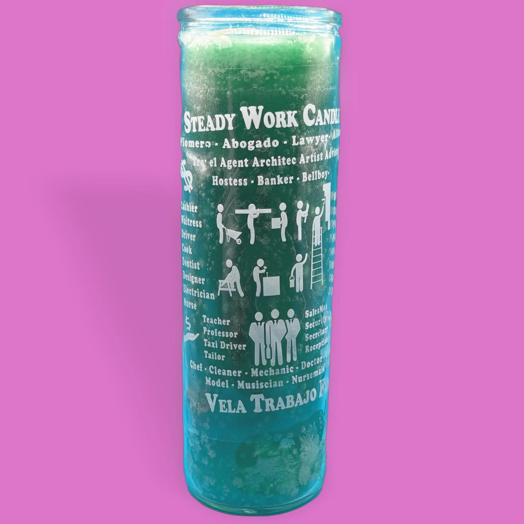 Candle Steady Work Job Trabajo Fijo Green