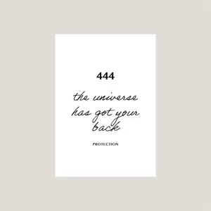 444 Angel Number Wall Art Print Meaning | The Universe has got your back| Manifestation Spiritual Poster | Protection| Framless Poster