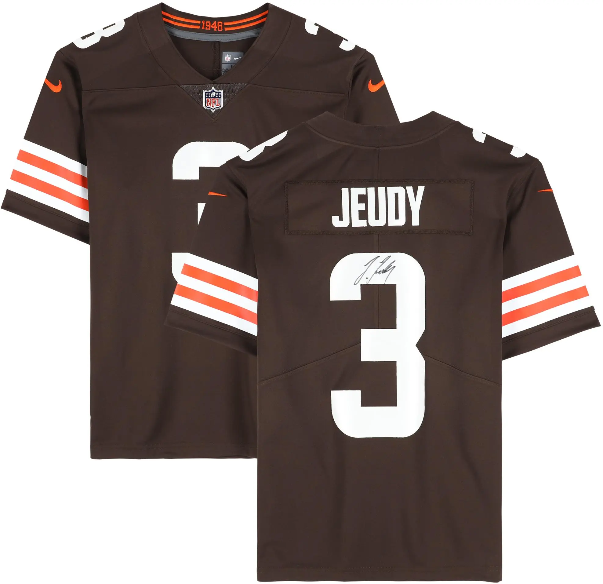 Jerry Jeudy Cleveland Browns Autographed Brown Limited Jersey - Fanatics Authentic Certified