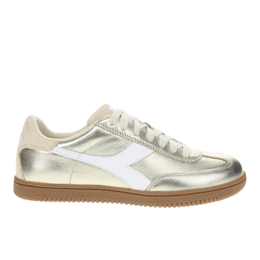 diadora Womens Trainer Metallic Lace Up Sneakers Shoes Casual - Gold