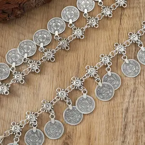 An Elegant Vintage Style Fashionable Tassel Body Chain With A Unique High-end Feel, Paired With A Belly Dance Ethnic Style Golden Waist Belt. A Stylish And Sexy Bikini Beach Chain Body Accessory Suitable For Women To Wear On A Daily Basis