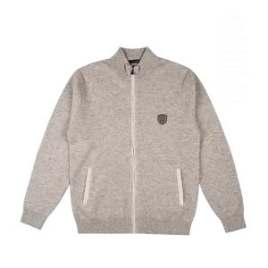 Raidy Boer fall/winter embroidery high end fashion brand stand collar casual knitted wool blended cardigan sweater for men tiktok shop deals