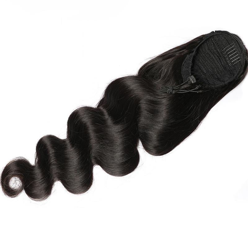 #GiftedInLove #Valentine #Gift 618 Body Wave Wrap Around Ponytail Human Hair Extensions Ponytail human hair daily use event party use glueless wig black woman lace front wig baby hair lace wig woman girl gift body wave bundle messy hair light brown hair b