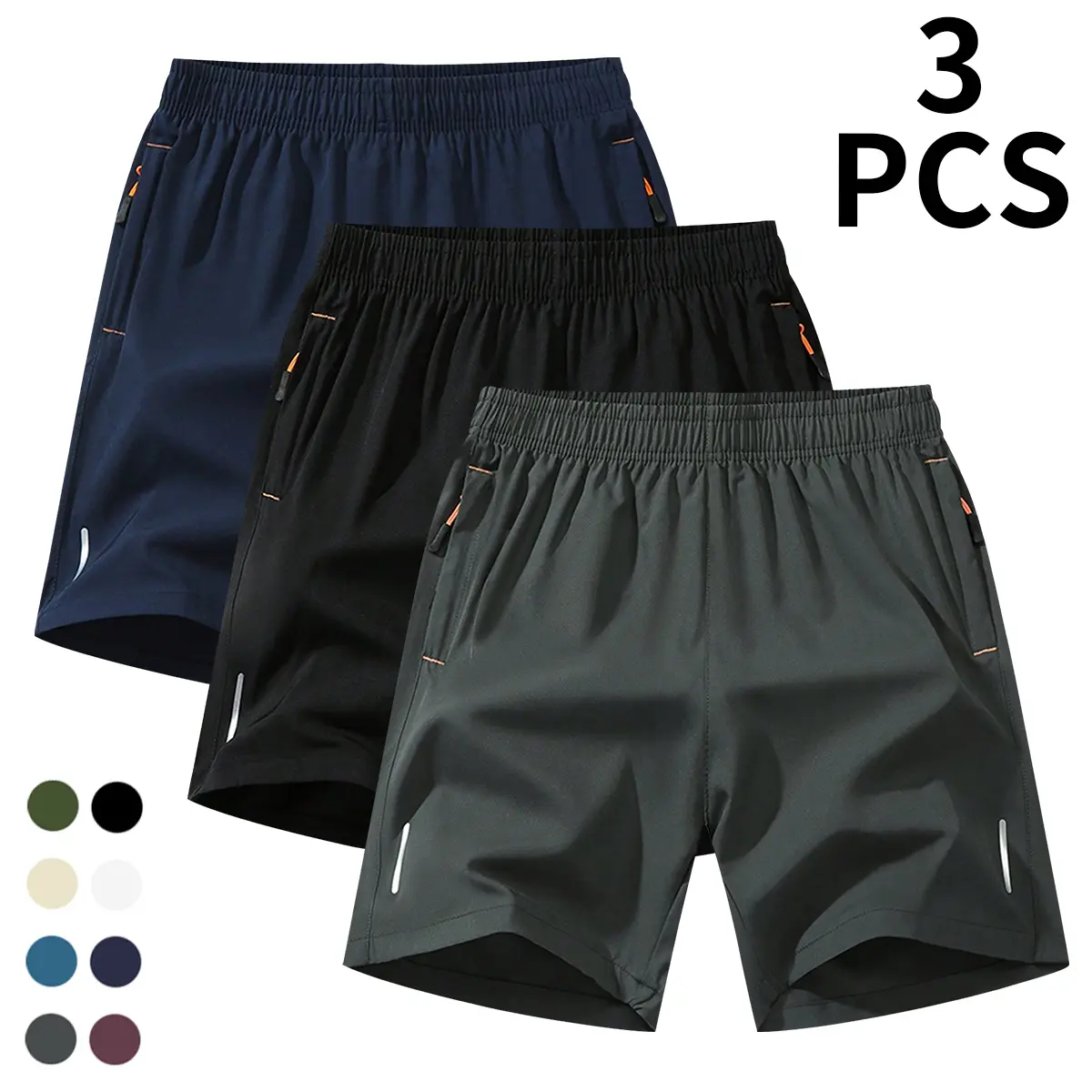 Black + dark gray + navy blue  