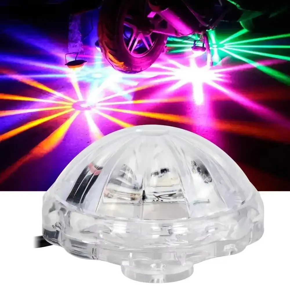 Motorcycle LED Chassis Light RGB Flash Strobe Lamp Motorbike Motorcycle LED Lights Decoration Atmosphere Light Universal 12V Motorcycle Light
