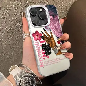 1pcs Pink Hand Gesture Clock That Tea Phone Case Compatible With Apple Phone 11 12 13 14 15 16 17ProMax X 7plus 8plus Xs Max XS Silicone Shock Proof Vintage Funky Girlish Style Cute Fashion Exquisite Can Be Given To A Lover Or Friends