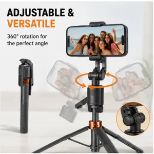 Auto Face Tracking Tripod, with Gesture Control Functon ,360° Rotation Face Body Phone Camera Mount Smart Shooting Phone Tracking Holder for Live Vlog Streaming Video, Accessories Selfie 360 Rotating Phone Stand Smartphone Vlogging Kit