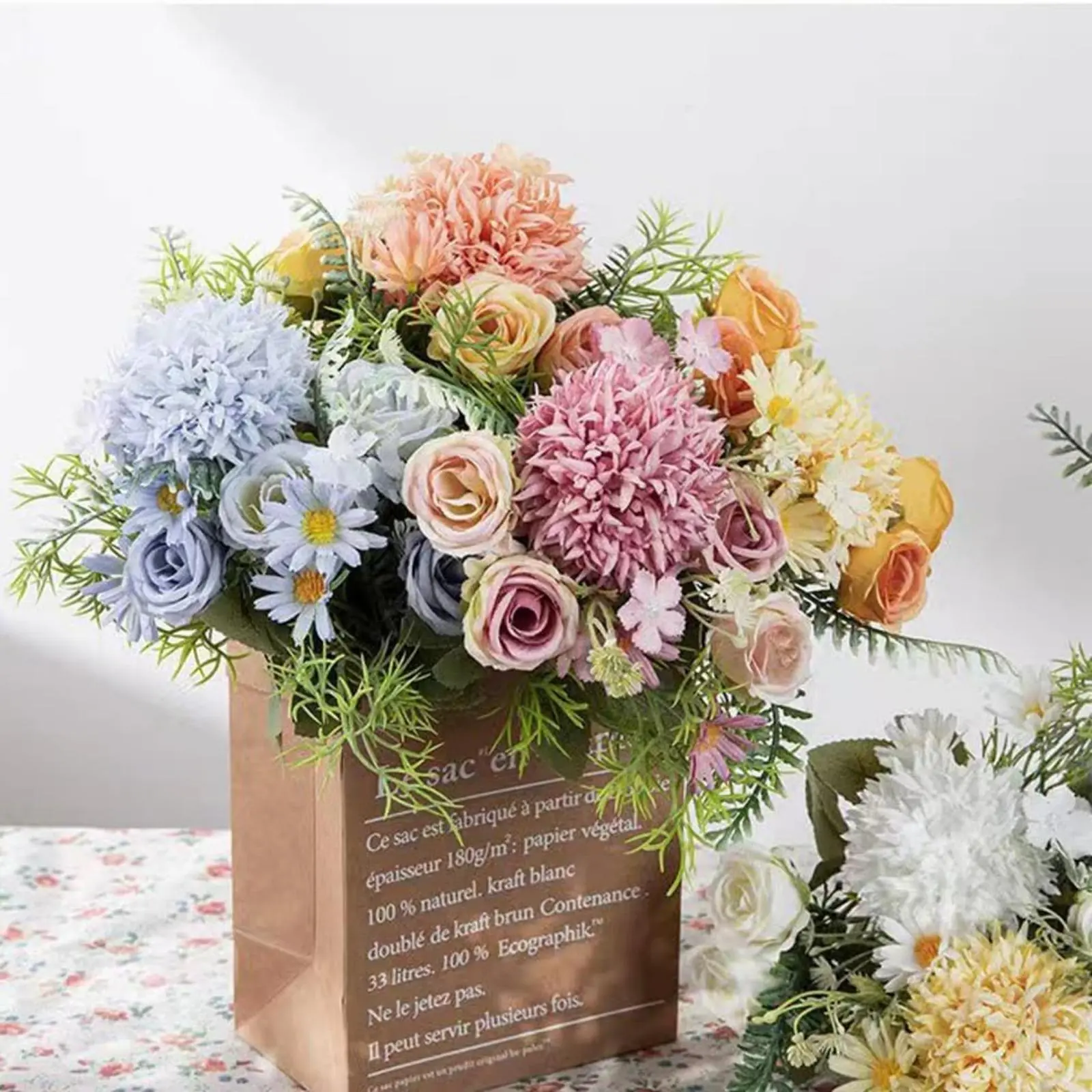 4Pcs New Dandelion Bouquet, Artificial Flower Simulation Dry Flower, Home Decoration, Wedding Bouquet Party Decoration Bride Flower,DIY Simulation Flower Arrangement