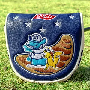 Df3 Putter Cover, Desert Rat Design Style, Resistant PU Material, Fluffy Lining, Cute Cartoon Pattern, Golf Accessories, Ideal for Golf Clubs