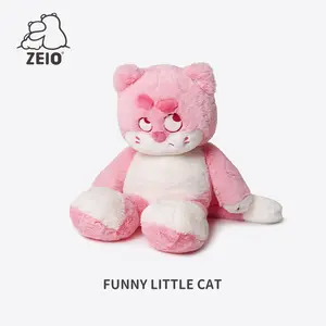 【ZEIO】 Pinkca funny cat doll cute plush toy Rag Doll  Valentine's Day gift Stuffed Animal Litt stitch stuff