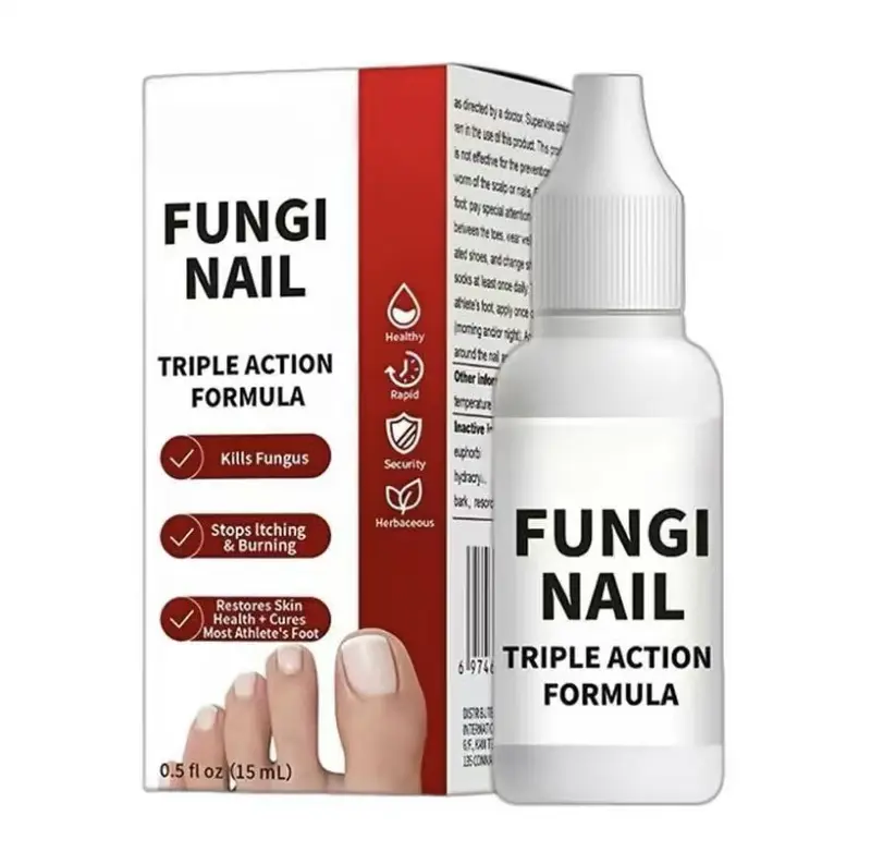 Fungi Nail Triple Action Formula AntifungalSolution for Toenails & Fingernails Natural Therapy0.5 F|Oz Removes Fungus Repairs & RenewsDamaged Nails,Antimycotic Solution
