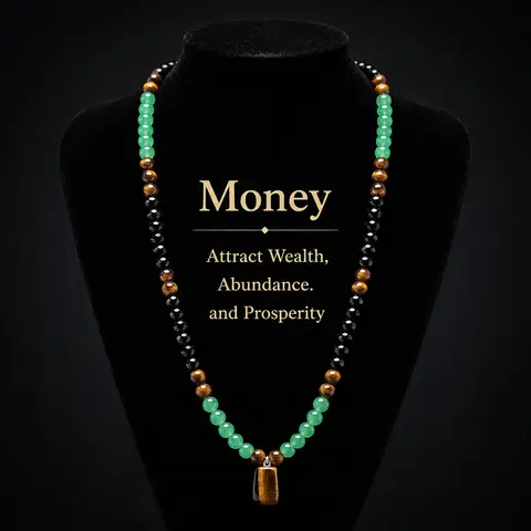 ARPURRAINA 2-Piece Money Attraction Jewelry Set - Green Aventurine & Tiger Eye Mixed Crystal Necklace, Charm Bracelet - Jewelry for Women, Unique Men's Wealth Abundance Healing Gift, Charm Bracelets