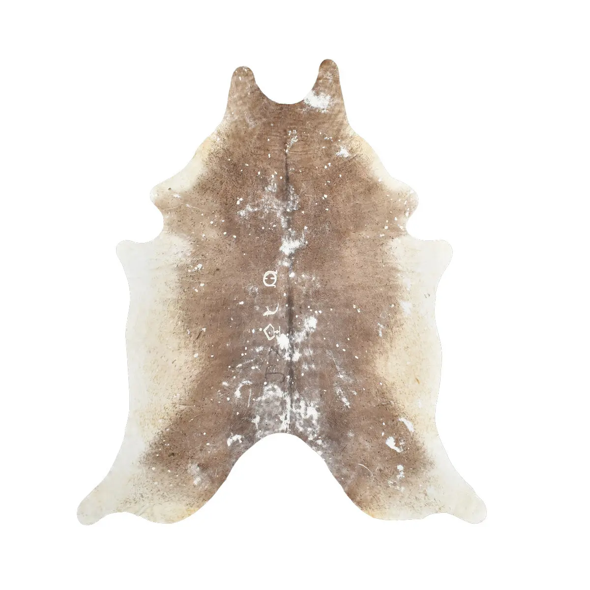 Vintage Dark Hairless Cowhide Rug – 6'2" x 7'2" | Khara Home