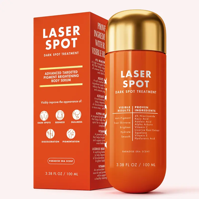 Laser Spot Dark Spot Treatment – Brightening Pigment Treatment with 4% Niacinamide & Kojic Acid – Helps Reduce the Look of Dark Spots, Hyperpigmentation & Discoloration – Suitable for All Skin Types