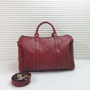 Pre-owned Calfskin Crossbody Bags Gucci Joy Boston Bag Microguccissima Leather Medium