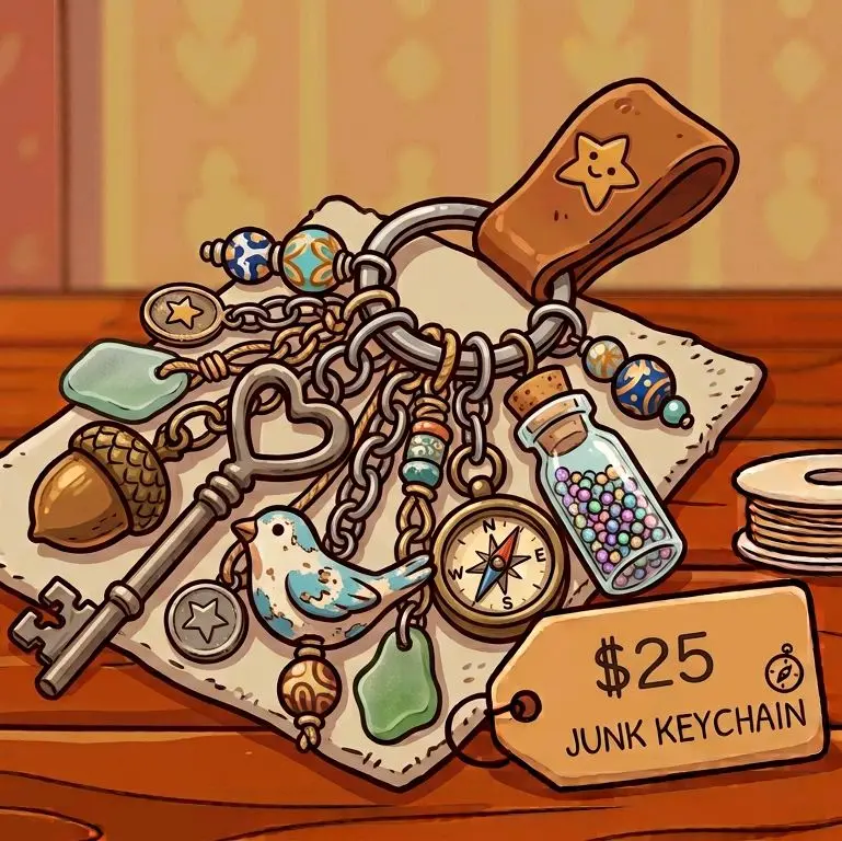 Live only - Personalized Junk Keychains - Customizable Keychains for Unique Gifts and Accessories
