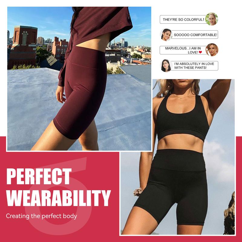 SHOWITTY High Waisted 3 Pack Women's Biker Shorts with Pockets, 11" Plus Size Lightweight Spandex Yoga Workout Running Shorts for Casual Daily Wear