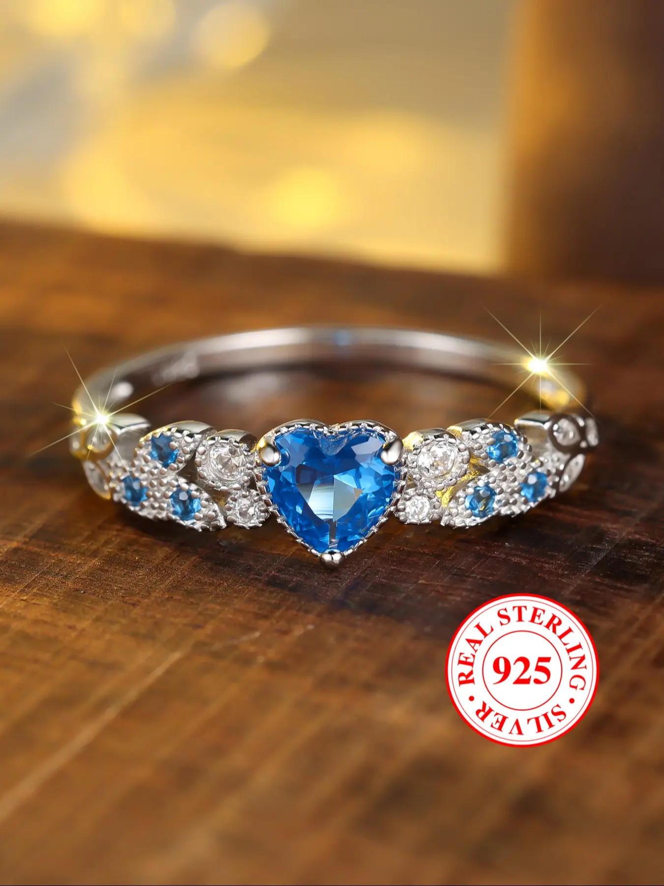 S925 Sterling Silver Fashion Heart Rings for Women, Casual Style Heart Shaped Engagement Ring Daily Jewelry ,All Season Wearable Gift Birthdays & Anniversaries for Her（with box）