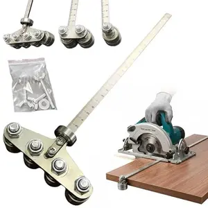 24in Circular Saw Guide Rail for Circular Saw,Positioning Calipers for Precise Measurements & Easy Wood Cutting,Stainless Steel Precision Cutting Guide for Woodworking