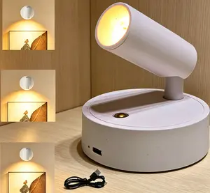 USB Rechargeable Wall Mounted LED Light, Magnetic Wireless Night Lamp with Touch Control, Indoor Home Decor Lighting for Bedroom Living Room Hallway Party gifts